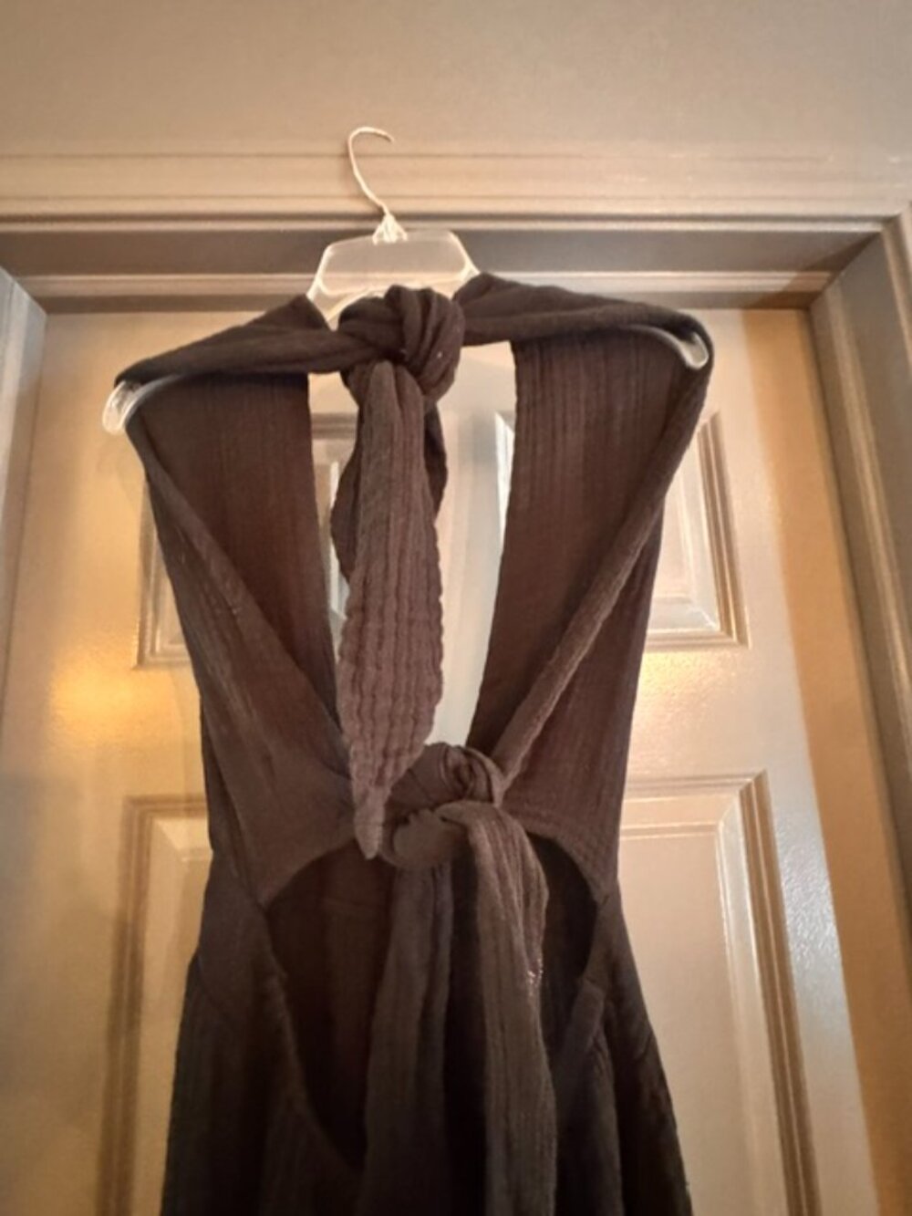 BLACK GAUZE DRESS - Picture 1 of 5
